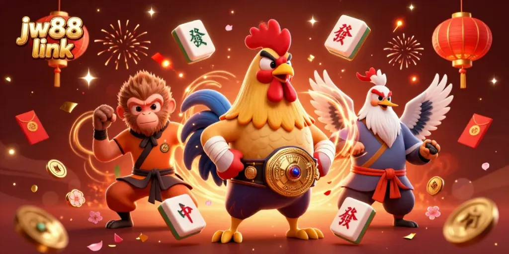 Experience the thrill of gaming with jw88 link featuring dynamic action and vibrant characters in a sophisticated casino scene.