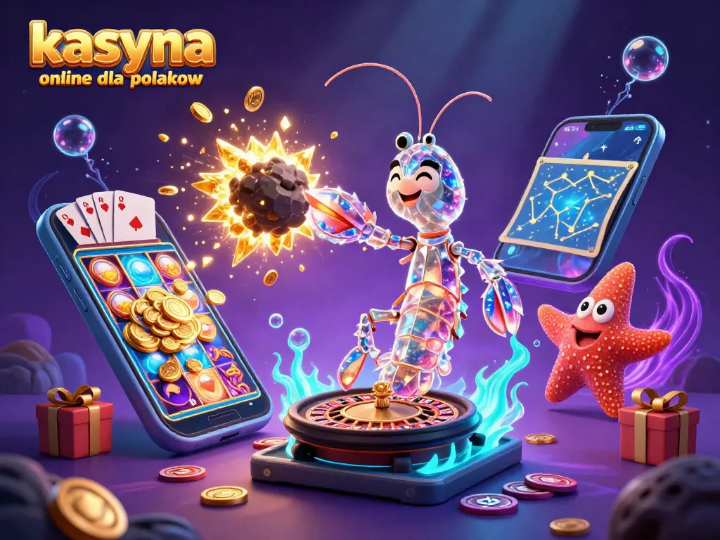 Experience kasyna online dla polakow with a vivid illustration of a galactic mantis shrimp conquering cosmic challenges!