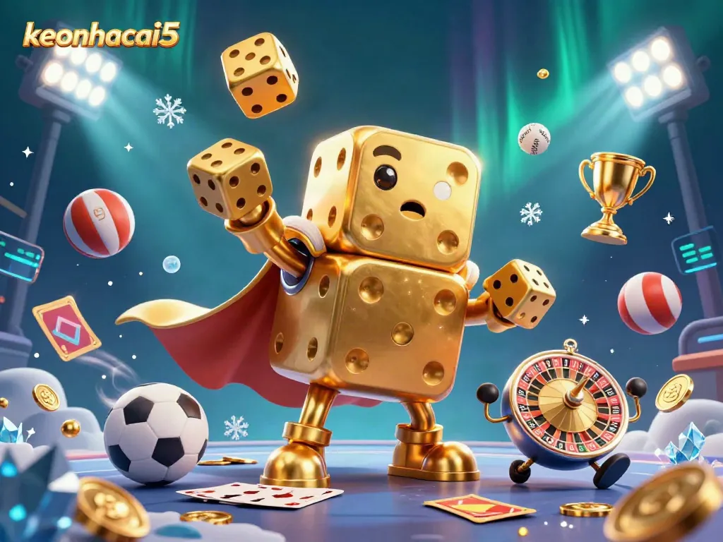 Enhance your betting experience with keonhacai5's dynamic sports betting illustration showcasing rich gaming elements.