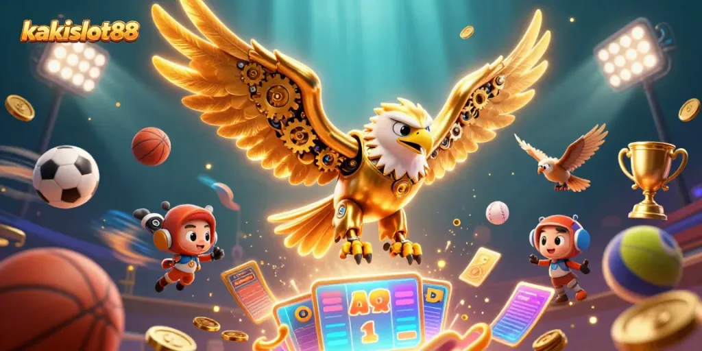 Gambarkan aksinya di kakislot88, dengan elang emas cybernetic menerobos keluaran slot menggembirakan.