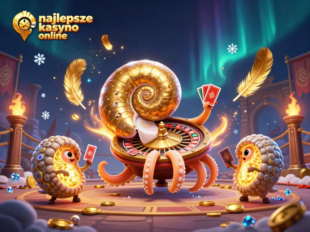 Experience the thrill of najlepsze kasyno online with an ancient giant nautilus themed illustration.