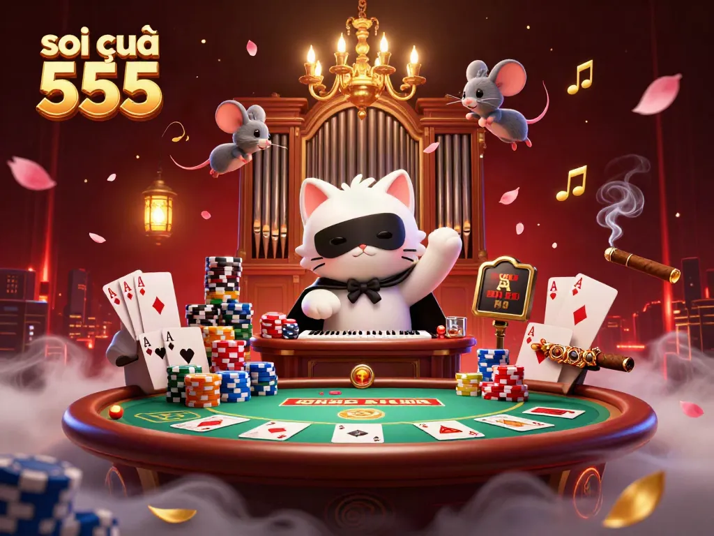Engage with soi cầu 555 insights through a vibrant casino scene full of action and adventure.