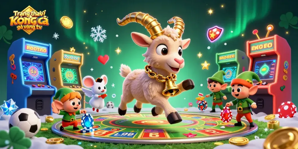 Experience sports betting excitement with Trang phát trực tiếp bóng đá gà vàng tv in this lively casino illustration.