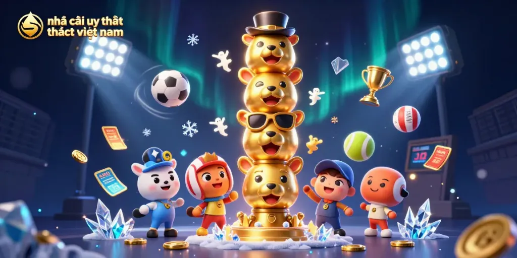 Engage with the dynamic world of nhà cái uy tín nhất việt nam illustrated in a vibrant casino scene.