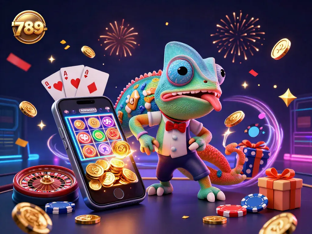 Engage in thrilling gaming activities at 789CLUB with dynamic casino illustrations.