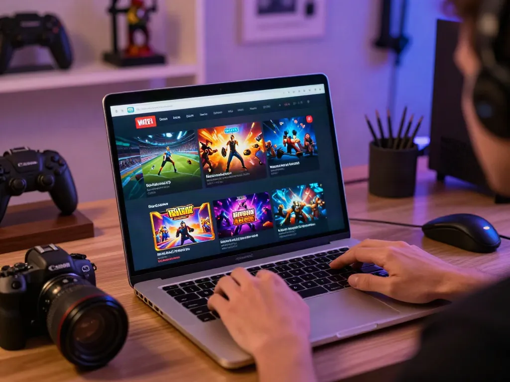 User engaged with DA88 online gaming interface in modern home office.