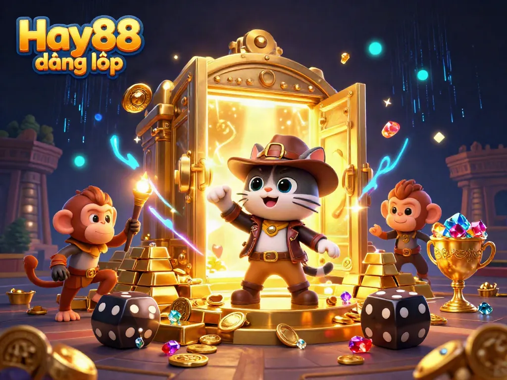 Engage with the exciting world of Hay88 đăng nhập, where golden treasures and vibrant casino elements come to life!