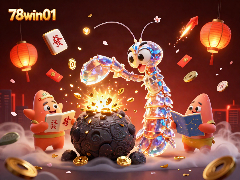 Engage in thrilling action at 78win01 with our unique 3D casino illustration featuring vibrant gambling elements.