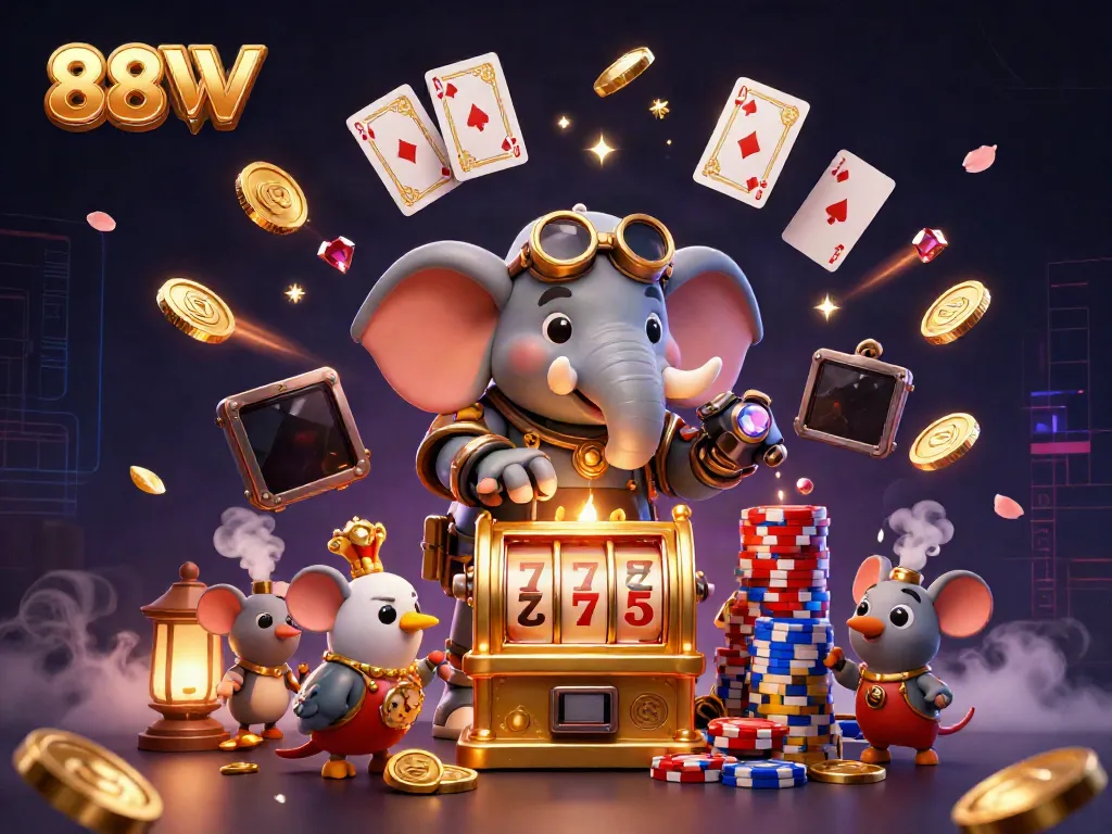 Engage in thrilling play at 88VV's immersive online casino featuring vibrant characters and games.