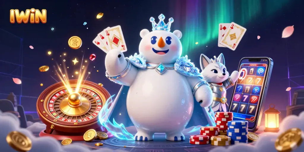 IWIN spins a whirlwind of golden coins and gems in an enchanting casino adventure.