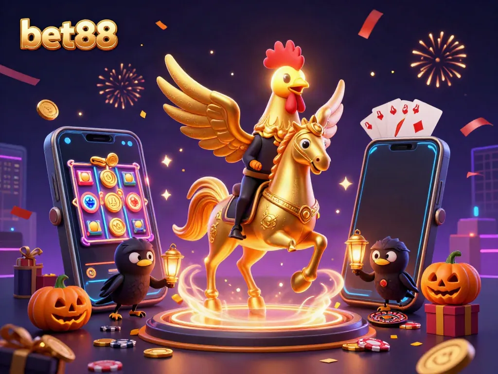 Engage in thrilling gaming experiences with bet88, featuring dynamic casino visuals and exciting characters.