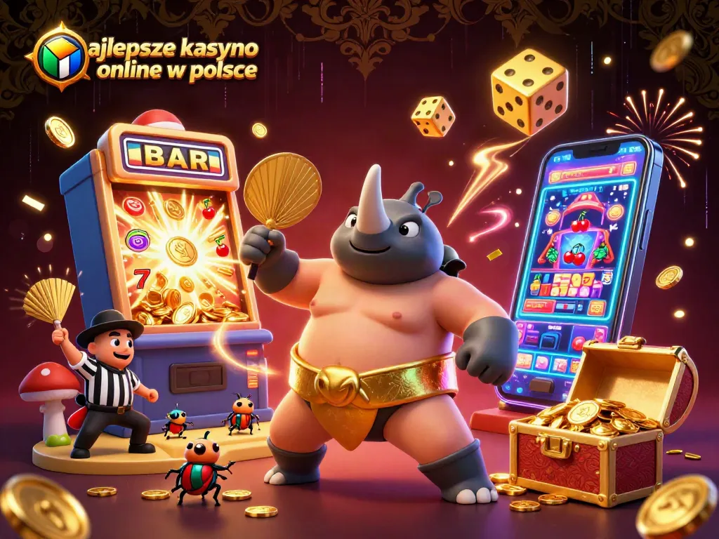 Experience vibrant action at najlepsze kasyno online w polsce with a sumo beetle champion and dazzling gold coins.