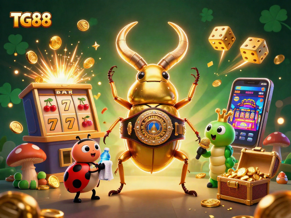 Experience the excitement of TG88 in this vibrant casino scene featuring a dazzling jackpot!