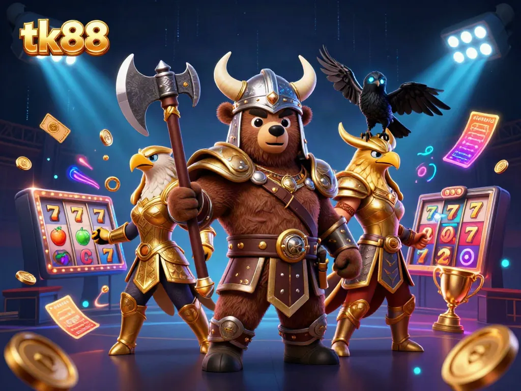Experience thrilling possibilities with tk88 in an exciting casino adventure filled with vibrant characters and dynamic gaming elements.